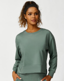 Wholesale Autumn New O-Neck Outdoor Work Out Long Sleeve Sweatshirt Pants Wear Fitness Two Piece Sets S-L
