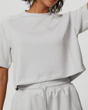 Women Short Sleeve Modal Casual T-shirt Loose Running Outdoor Sports Sets Shorts Sets S-L