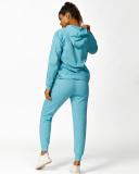 Women Hoodies Pullover Long Sleeve Trousers Two Piece Pants Sets S-2XL