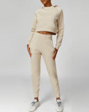 Fashion Wholesale Running Hoodies Top Pants Sets Yoga Two-piece Sets S-XL