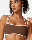 Women New Sports Bra Seamless Hips Lift Flare Pants Two Piece Sets XS-L