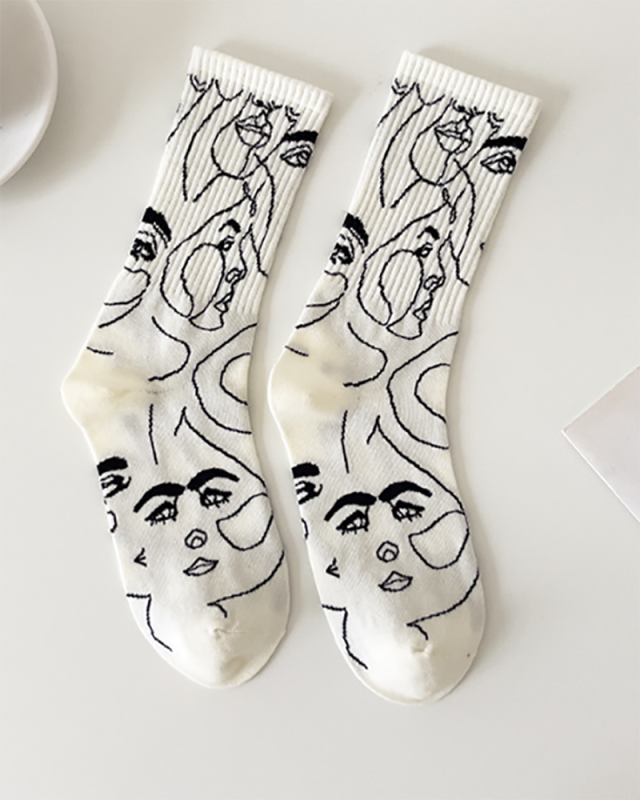 White Fashion Socks