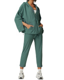 Autumn Hoodies Big Packets Outdoor Running Casual Pants Sets S-L