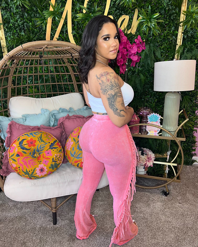 High Quality Women Winter Fringe Pants S-XXL