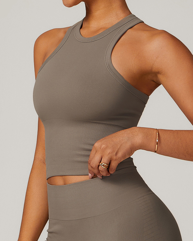 Women Sleeveless I Back Sports Vest S-XL