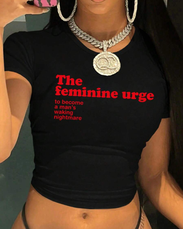 Letter Printed Women Wholesale Summer T Shirts XS-XL