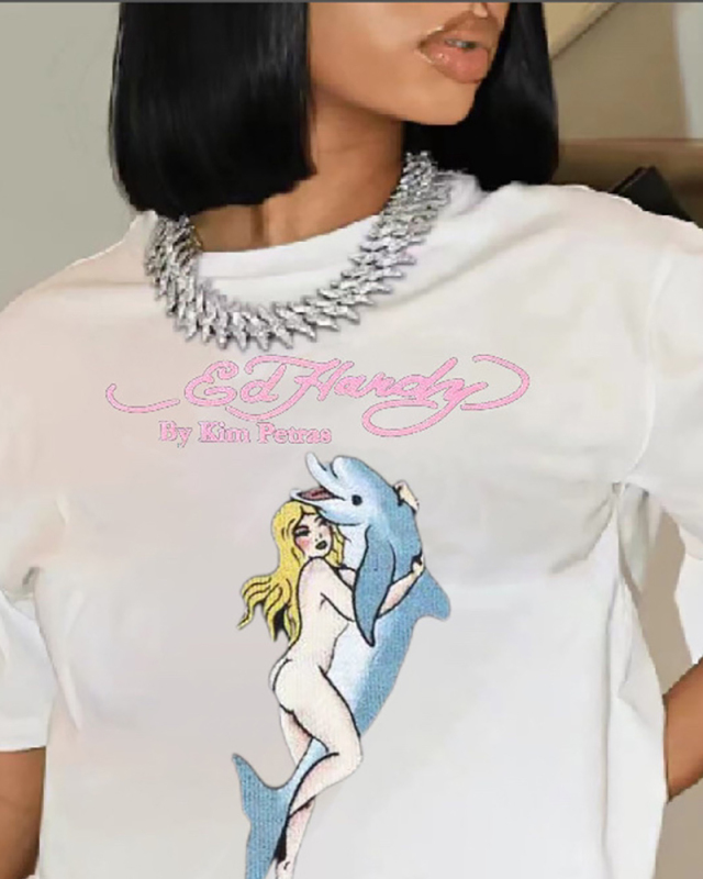 Summer Letter Printed  Loose Short Sleeved T-Shirt Top XS-XL