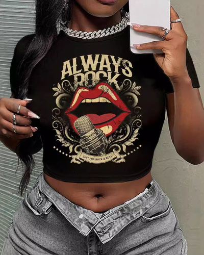 Black Cute Girl Wholesale T Shirts XS-XL