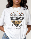 New Summer Pattern Printed Letters  Short Sleeved T-Shirt XS-XL