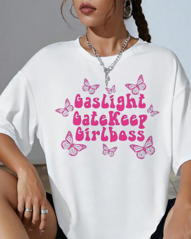 New Summer Pattern Letter Print Short Sleeved T-Shirt XS-XL