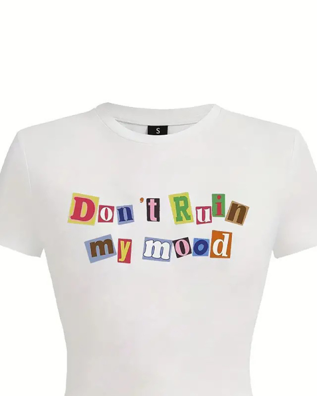 New Street Style Girl Printed Short T-Shirt XS-XL