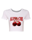 Popular New Cherry Printed Short T-Shirt Crop Top XS-XL