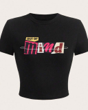 Woman Wholesale New Street Printed Short T-Shirt Top XS-XL