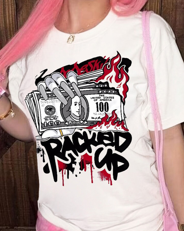 White Women Short Sleeved T-Shirt Top XS-XL