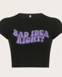 Trendy New Street Printed Short T-Shirt Top XS-XL