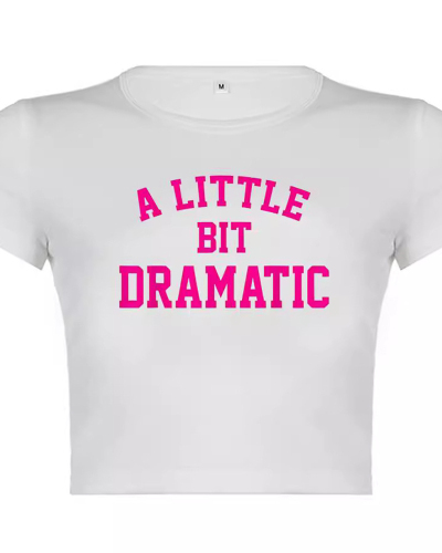 Woman New Street Printed Short T-Shirt Top XS-XL