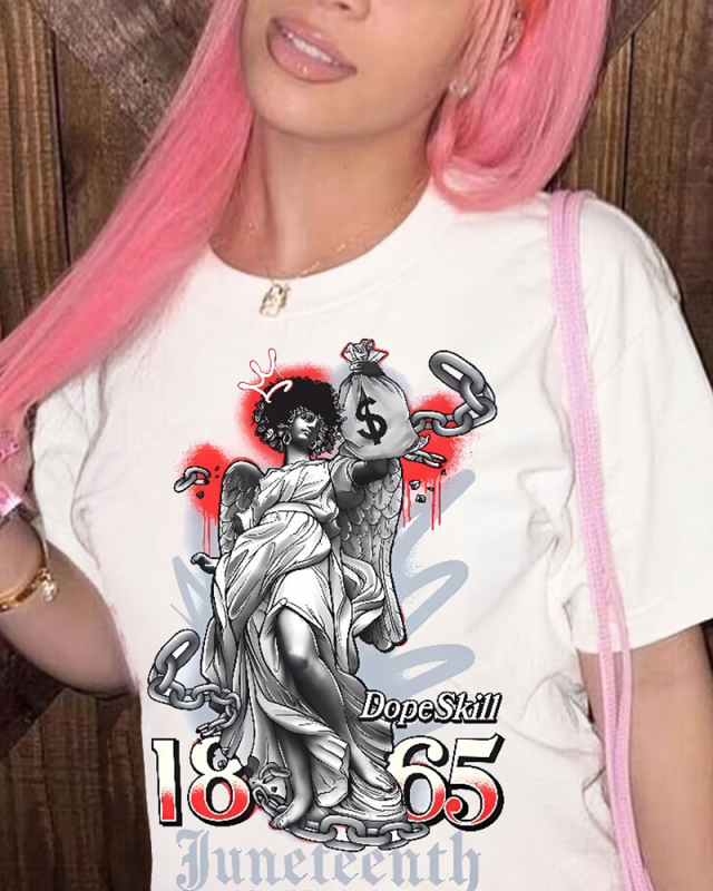 Printed Women Summer Short Sleeved T-Shirt Top XS-XL
