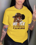 New Summer Letter Printed Loose Short Sleeved T-Shirt Top