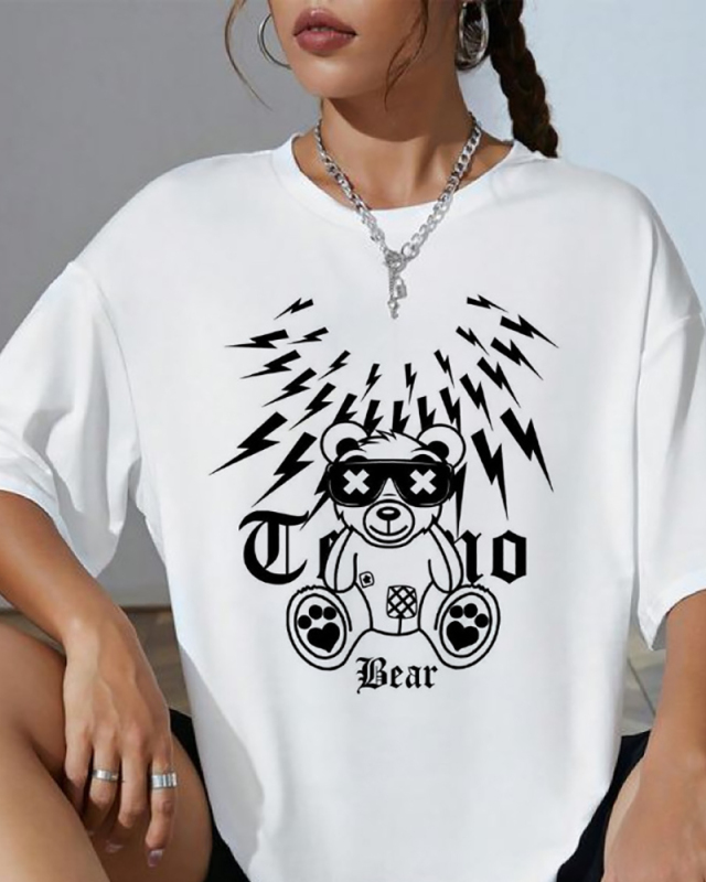 Leisure Women Loose Short Sleeved T-Shirt Top XS-XL