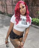 Women Really Her New Street Printed Short T-Shirt Top XS-XL