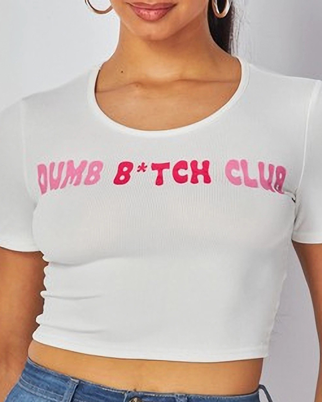 Fashion B*TCH New Street Printed Short Sleeve T-Shirt Top XS-XL