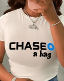 Factory Price New Summer Printed Letter Versatile Loose Short Sleeved T-Shirt Top XS-XL