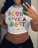 Hot Selling New Street Printed Short T-Shirt Top XS-XL