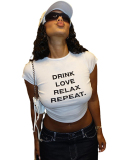 Women Customized New Street Printed Short T-Shirt Top XS-XL