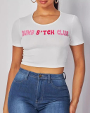 Fashion B*TCH New Street Printed Short Sleeve T-Shirt Top XS-XL