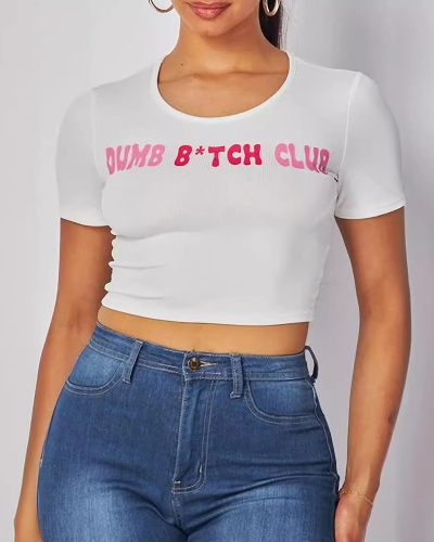 Fashion B*TCH New Street Printed Short Sleeve T-Shirt Top XS-XL