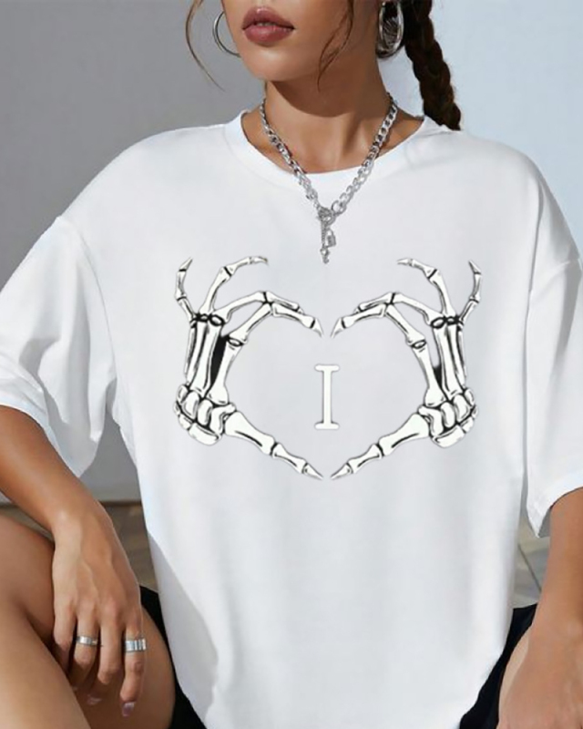 Wholesale White Women Short Sleeved T-Shirt Top XS-XL