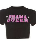 Woman New Street Printed Short T-Shirt Top XS-XL