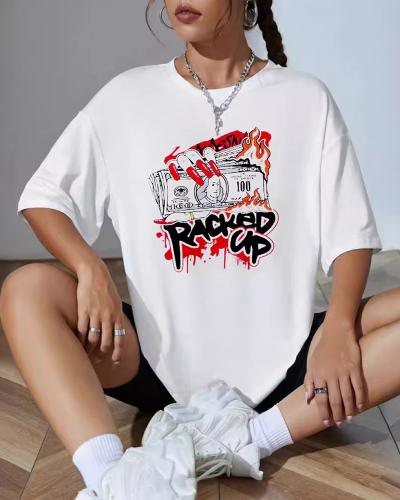 Casual Summer Loose Short Sleeved T-Shirt Top XS-XL