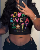 Hot Selling New Street Printed Short T-Shirt Top XS-XL
