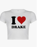Popular New Street Printed Short T-Shirt Top XS-XL