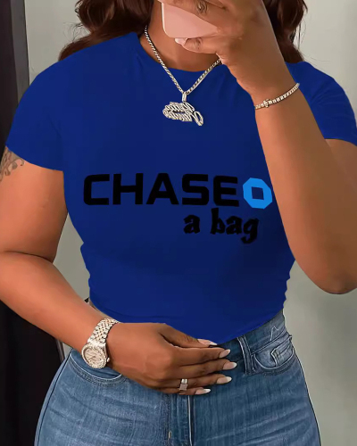 Factory Price New Summer Printed Letter Versatile Loose Short Sleeved T-Shirt Top XS-XL