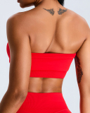 Seamless New Yoga Top Slim Tube Top Sexy Sports Yoga Vest Pink Yellow Blue Red Black S-XL
