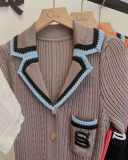 POLO Neck Women Knitted Wholesale Long Dress S-XL