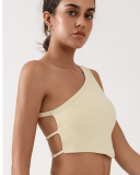 Women Slash Neck Backless Fashion Active Wear Vest S-L