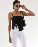 Wholesale Price Autumn New Sling Sleeveless Running Drawstring Sports Fitness Vest S-L