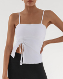 Wholesale Price Autumn New Sling Sleeveless Running Drawstring Sports Fitness Vest S-L