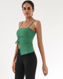 Wholesale Price Autumn New Sling Sleeveless Running Drawstring Sports Fitness Vest S-L