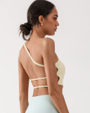 Women Slash Neck Backless Fashion Active Wear Vest S-L