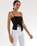Wholesale Price Autumn New Sling Sleeveless Running Drawstring Sports Fitness Vest S-L