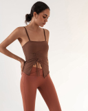 Wholesale Price Autumn New Sling Sleeveless Running Drawstring Sports Fitness Vest S-L