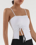 Wholesale Price Autumn New Sling Sleeveless Running Drawstring Sports Fitness Vest S-L