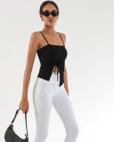 Wholesale Price Autumn New Sling Sleeveless Running Drawstring Sports Fitness Vest S-L