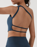 Women Slash Neck Backless Fashion Active Wear Vest S-L