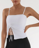 Wholesale Price Autumn New Sling Sleeveless Running Drawstring Sports Fitness Vest S-L