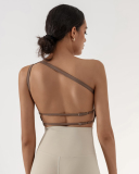 Women Slash Neck Backless Fashion Active Wear Vest S-L